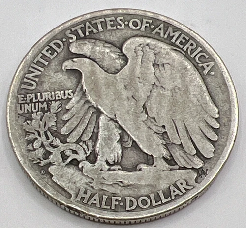 1921 D Walking Liberty Silver Half Dollar Fine Free Shipping With Five Items D3
