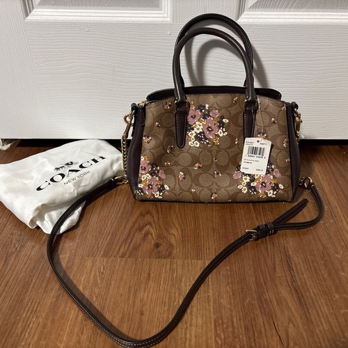 Coach Mini Sage Carryall Floral Khaki Canvas New With Tags