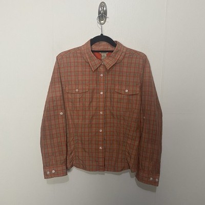 Duluth Trading Co Women's Vented Long Sleeve Button Up Plaid Shirt Size 2XL.