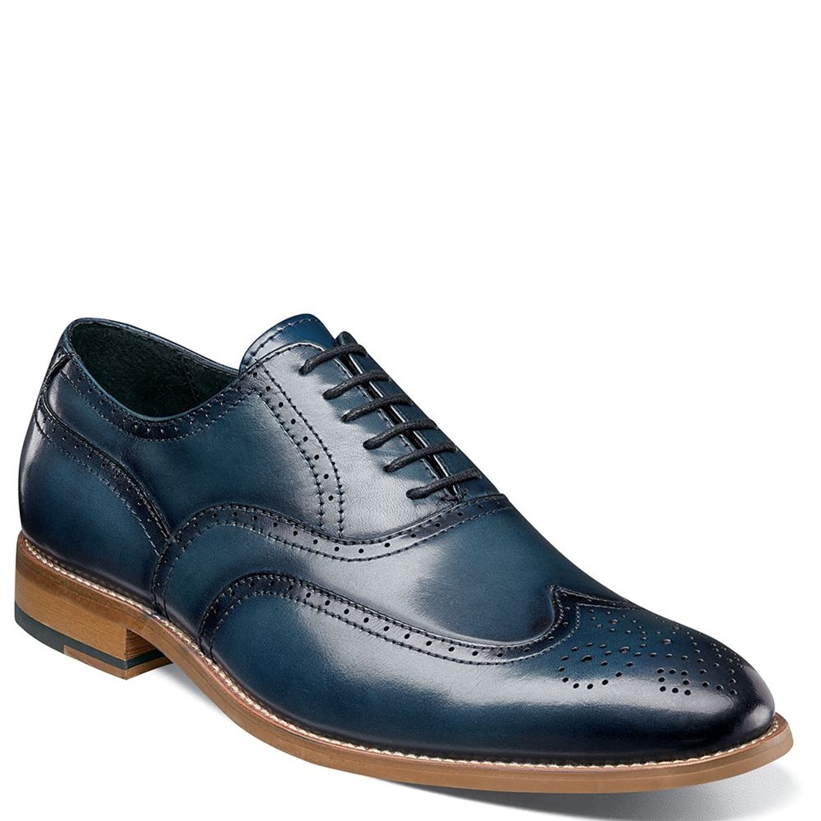 Stacy Adams Shoes Dunbar Wingtip Oxford Cognac Size 9.5 — photo 2