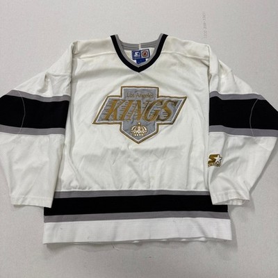 Starter Los Angeles Kings NHL Jersey Mens Large White Vintage 90s Hockey Center