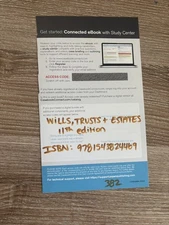 382 – e-book access code for Wills trusts and Estates 11th edition