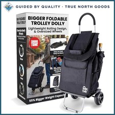 Multi-Functional Black Shopping Cart with Easy Maneuverability and Storage