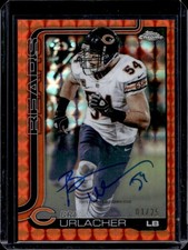 2025 Topps Chrome Brian Urlacher Legends Auto Orange Geometric Refractor #/25