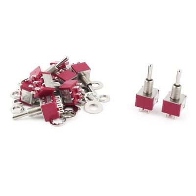 10 stk DPDT EIN-AUS-EIN Mini Toggle Pulsschalter AC 250V/2A 120V/5A Assisi