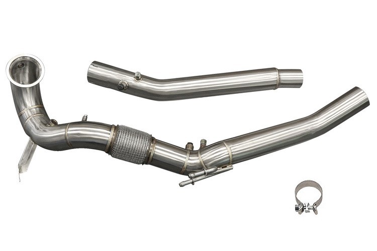 Downpipe inox Golf 8R réduisant la contre-pression turbo