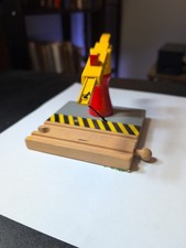 Brio Train Magnetic Crane Track Piece Wooden Made Rare Vintage Wood Metal Toy
