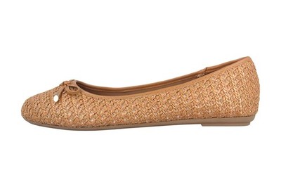 Fitters Footwear Lisett Ballerinas in Übergrößen Braun 2BB0882001 Cognac große D
