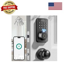 Biometric Deadbolt with 5 Keys Weather Resistance - Ideal for All Doors