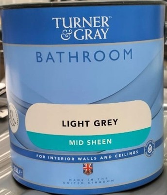 Turner and Gray Badezimmer - hellgrau - mittlerer Glanz - Farbe