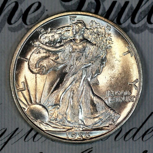 * 1936-D * SUPERB+ GEM BU MS WALKING LIBERTY HALF-DOLLAR * FROM COLLECTION