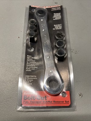 CRAFTSMAN 7 Pc Ratcheting Bolt Out Damaged Nut Remover Set
