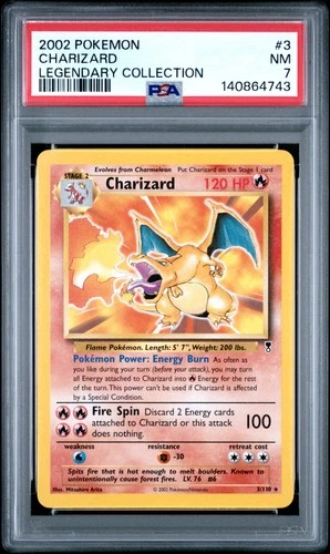 2002 POKEMON LEGENDARY COLLECTION #3 CHARIZARD PSA 7