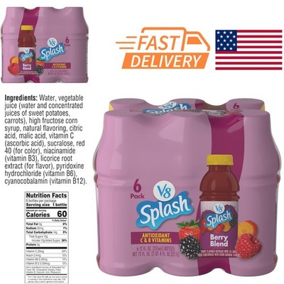 Berry Blend Juice Drink 12 Fl Oz Bottle 6 Pack Caffeine Free Refreshing Beverage