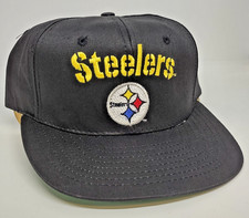 Vintage 90s Pittsburgh Steeler SnapBack Hat Cap Black