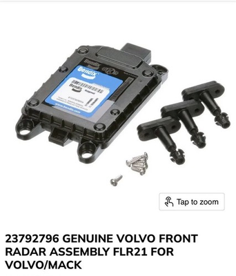 #ad 23792796 GENUINE VOLVO FRONT RADAR ASSEMBLY FOR VOLVO MACK oem not aftermarket $1200.00