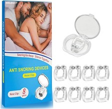 Anti Snoring Devices 8 Pack , Snore Stopper with Adjustable White