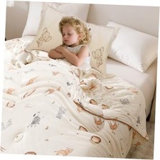 Bedding Set, Super Soft Baby Blanket Neutral Toddler Animals Thin 1.65 lbs