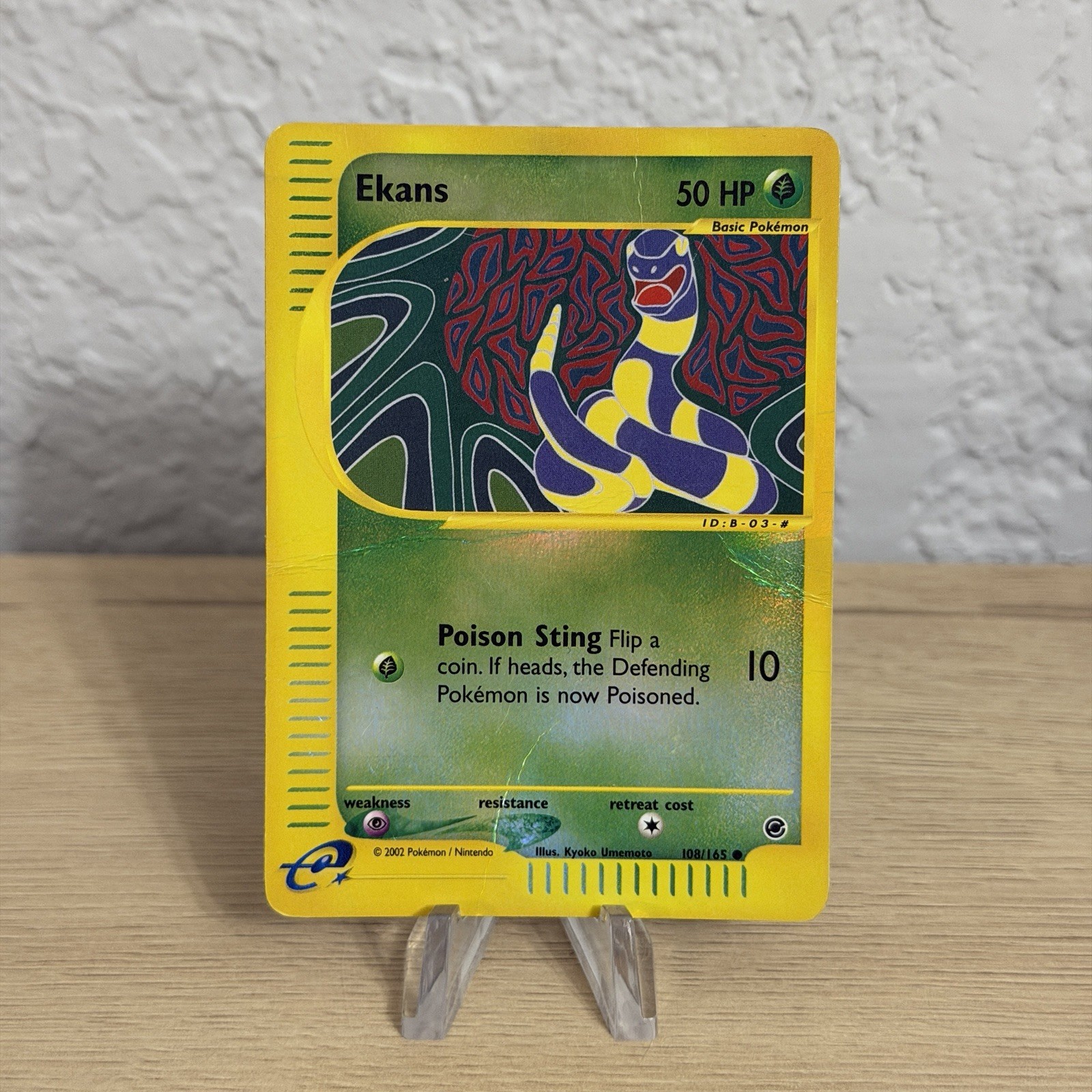 Pokemon TCG Ekans Common Reverse Holo Expedition 108/165 HP