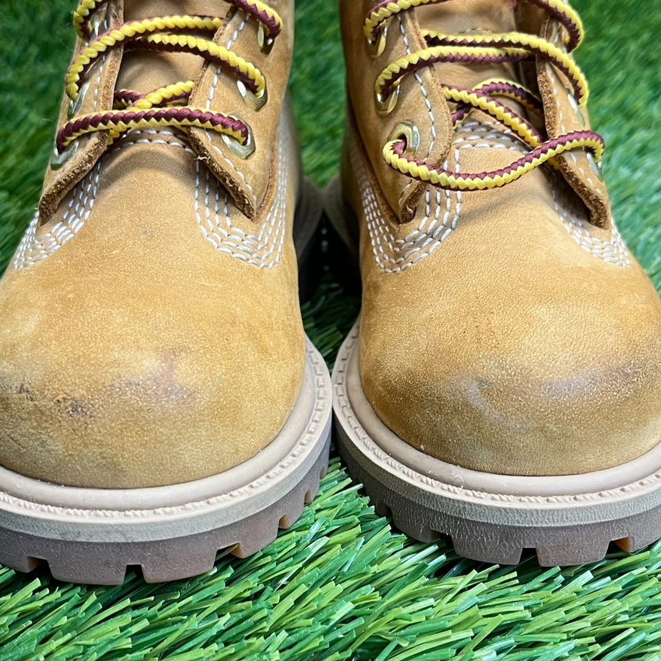 Timberland Premium 6 pulgadas niño pequeño talla 5C marrón clásico cuero botas impermeables Foto 2 de 4