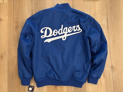 NWT Los Angeles Dodgers MLB JH Design Bomber Jacket Button Blue Size Large