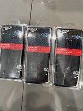 Speedo Swim Cap Silicone One Size, Black LOT Of 3
