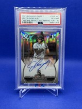 Jacob Gonzalez 2023 Bowman Draft Chrome /499 Auto PSA 10 Refractor #CDA-JGO