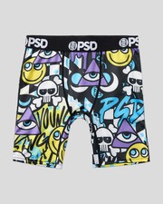 PSD Wild Underwear Youth Small Multi Graphic Print Stretch Boxer Briefs DAB76
