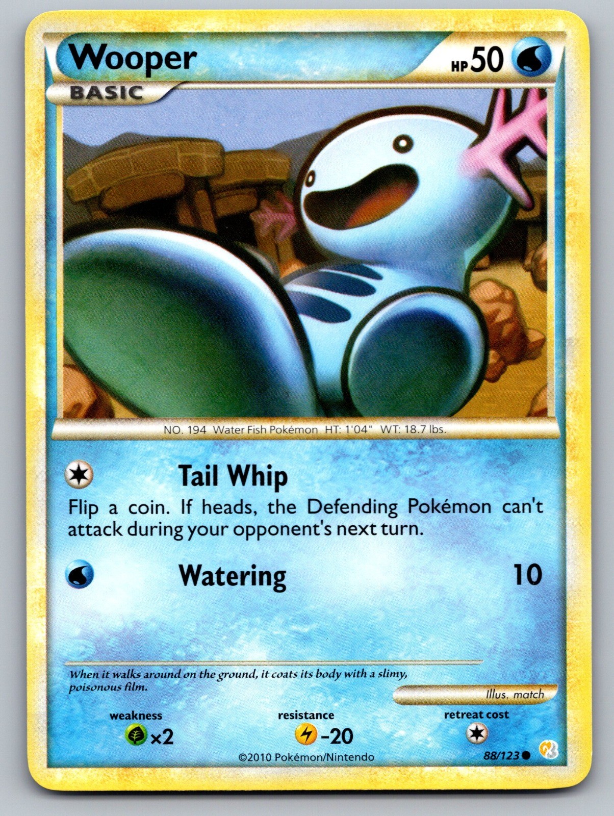 Wooper Common HeartGold SoulSilver 88/123 LP