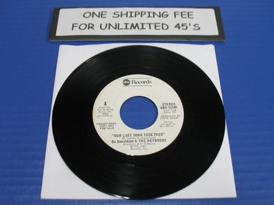 Bo Donaldson & the Heywoods Our Last Song Together -1975 Pop 45 ABC Promo VG+