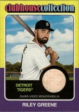 2024 Topps Heritage Clubhouse Collection Relics #CCR-RG Riley Greene Tigers