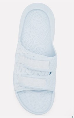 Men Hoka Ora Luxe Slides Sandals Light Sky Blue/White  display picture 1