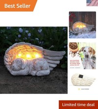Forever My Guardian Angel Solar Light - Elegant Dog Memorial Gift in Gray