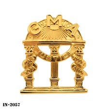 Georgia Military Academy Hat Device Badge Gol...