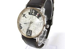 Montre homme PARCO Katsuhiko Hibino CHIMAERA SS x cuir quartz marron x argent