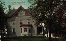 Merton Wisconsin Pine Grove Resort Postcard