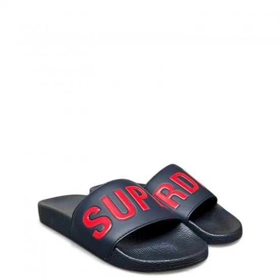 Superdry Sliders Flip Flops Sandals Mens Core Pool Slide Navy Blue Red
Opens in a new window or tab