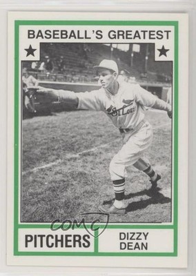 1982 Baseball's Greatest Pitchers White Back Dizzy Dean (No MLB Logo) HOF 0w8