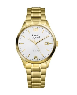 PIERRE RICAUD Men Quartz Casual Watch Classic Dress Silver Dial Waterproof