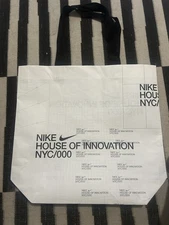 Nike NYC Shopping Tote Bag Reusable Shopping Eco Large White 18 x 13.5 x 6
