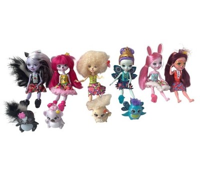Mattel Enchantimals Dolls & Animal Friends Lot Of 6 READ