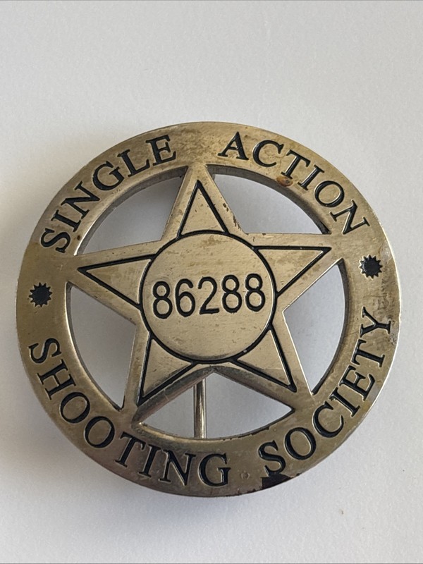 SASS BADGE Single Action Shooting Society 86288 Cowboy Gun Western - SHIPS FREE!
