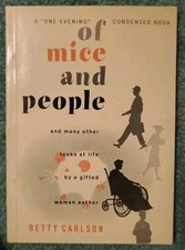 VINTAGE 1960 PAPERBACK: OF MICE AND PEOPLE BY BETTY CARLSON - 