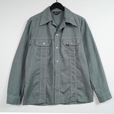Vintage 70s Lee Western Jacket Snap Front Gray Made in USA Mens M