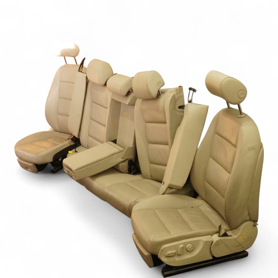 05-11 Audi A6 C6 Seat Leather Bucket Electric Front Rear Left Right Side Set Oem - Изображение 3 из 4