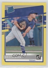 2020 Panini Donruss Rated Rookie Yellow Brock Burke #40 Rookie RC ut4