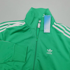 Adidas Originals Men's Firebird Track Top Full Zip Jacket Green White JD0183
