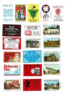 20 Bouldens Match & Co 1980s Matchbox labels Advertising themes Hop & Vine etc