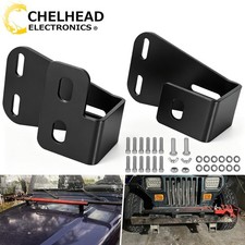 High-lift Jack Carrier Hood Mount Bracket For Jeep Wrangler Cjyjtj 1944-2006
