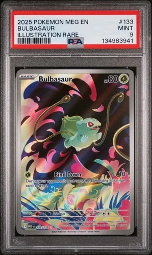 2025 Pokemon Mega Evolution Enhanced Box Topper BULBASAUR #133 PSA 9